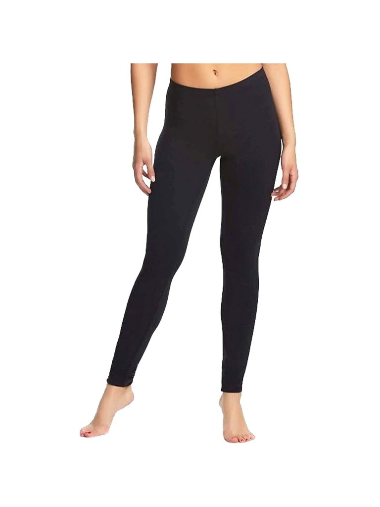 Felina Velvety Soft Lightweight Leggings 2-Pack Moisture Wicking Black Medium